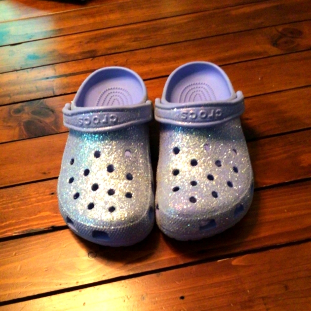 Sparkly Light Purple Crocs